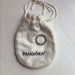 Pandora Heart Stackable Ring, SS, Size 5